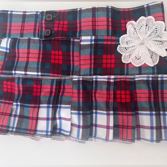 Vintage Lee mini plaid skirt SzS well made perfect condition Halloween skirt - Picture 10 of 15